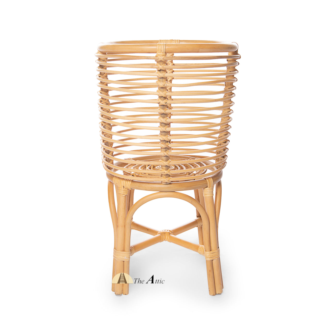 Lenka Natural Rattan Tall Planter - The Attic Dubai