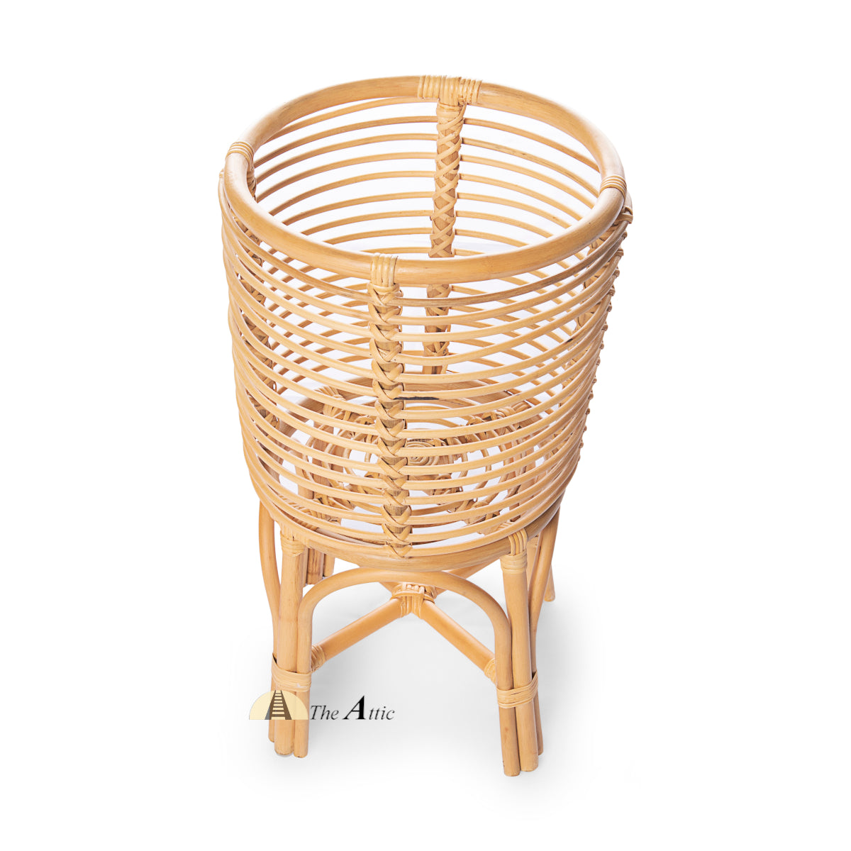 Lenka Natural Rattan Tall Planter - The Attic Dubai