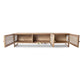 Miami Teak and Rattan TV Cabinet, Natural Wicker Furniture - The Attic Dubai