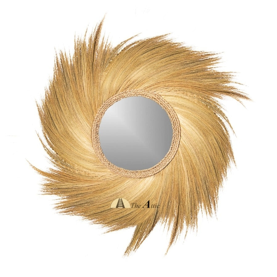 Pali Large Boho Grass Wall Mirror - The Attic Dubai