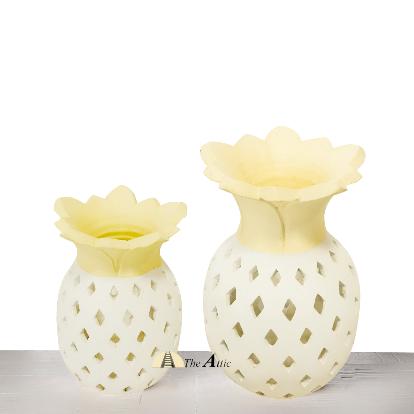 2-Tone Pineapple-Shaped Patio Terracotta Lantern - The Attic Dubai