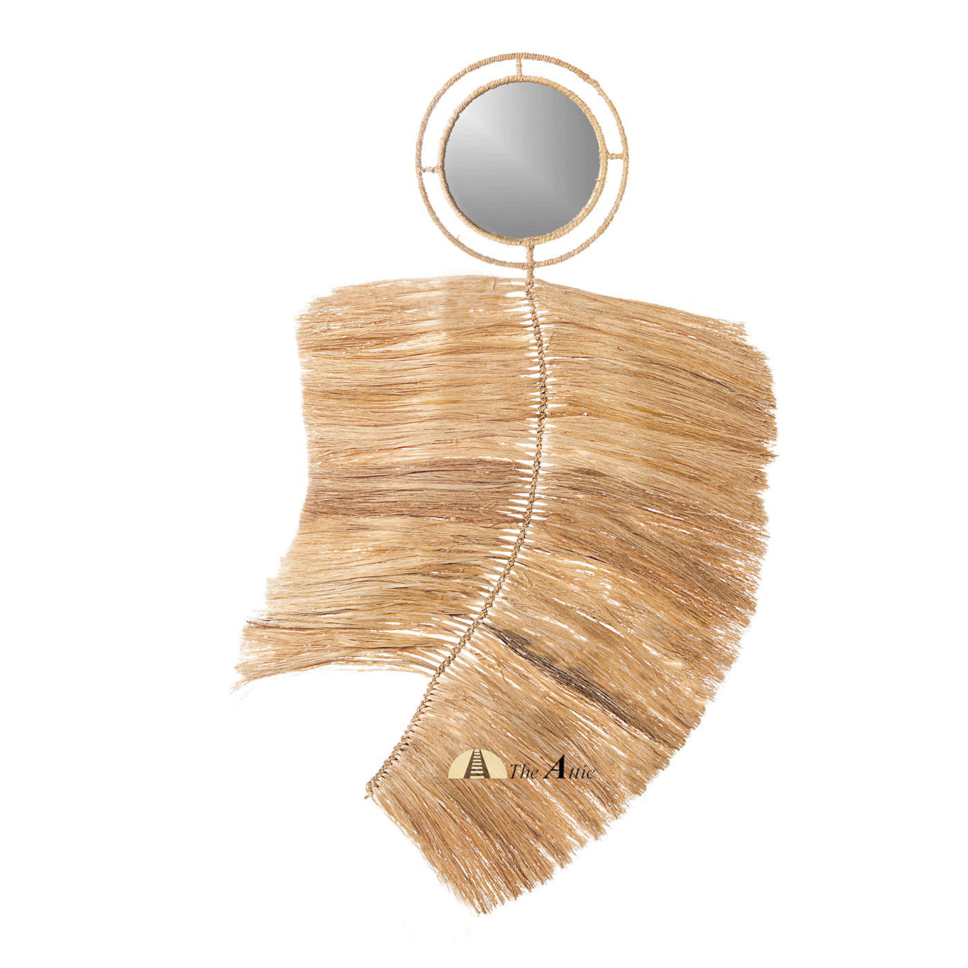 Plume Abaca Wall Decor with Mirror - The Attic Dubai