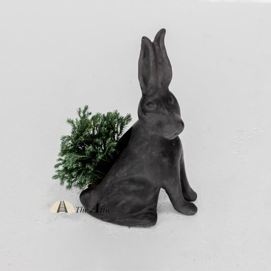 Terracotta Rabbit Planter, Grey - theattic-dubai.com