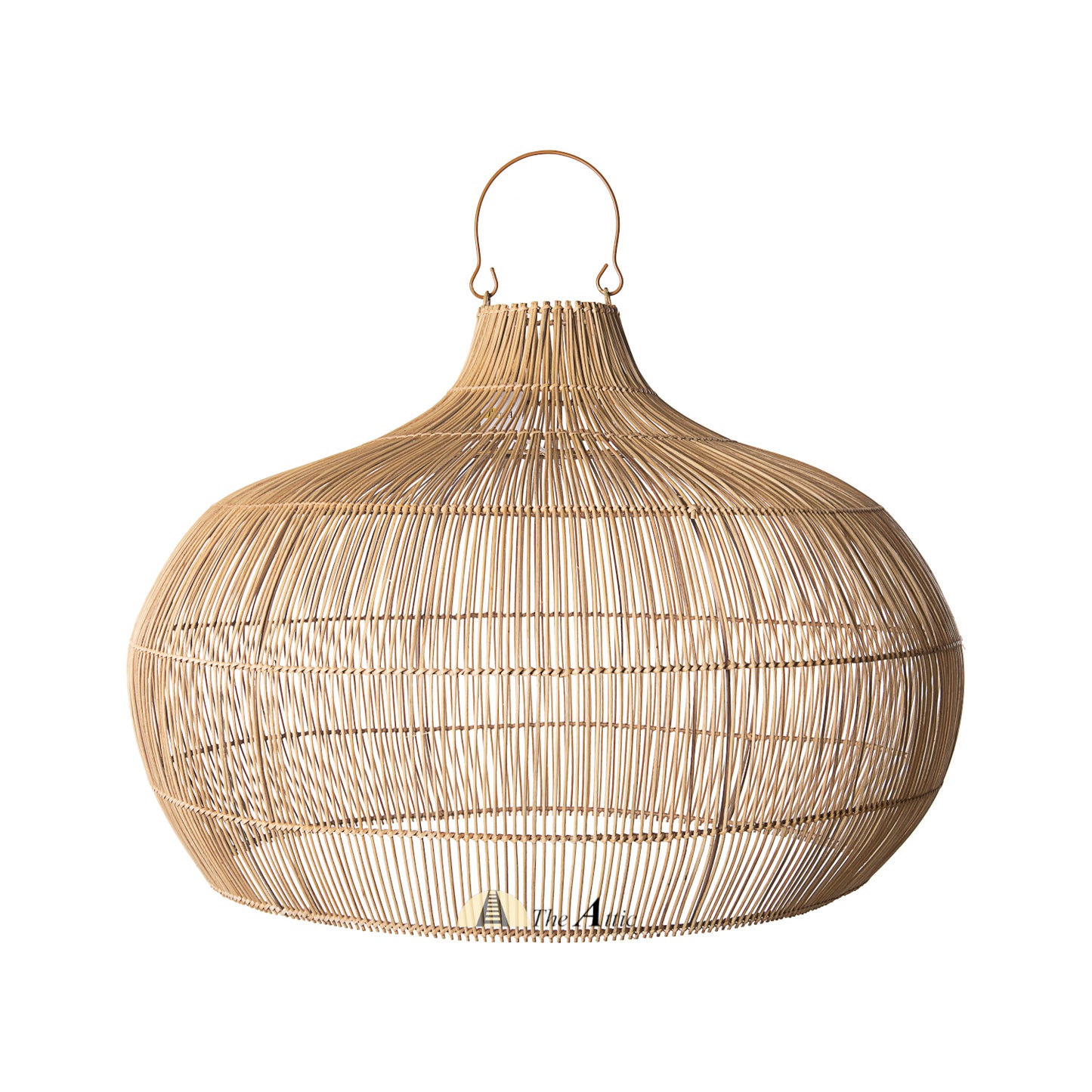 Rattan Drop Pendant, Hanging Lamp, Rattan Lighting - The Attic Dubai