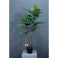 Rubber Plant (Ficus Elastica Melany) Faux Plant 125cm - theatticdubai.com