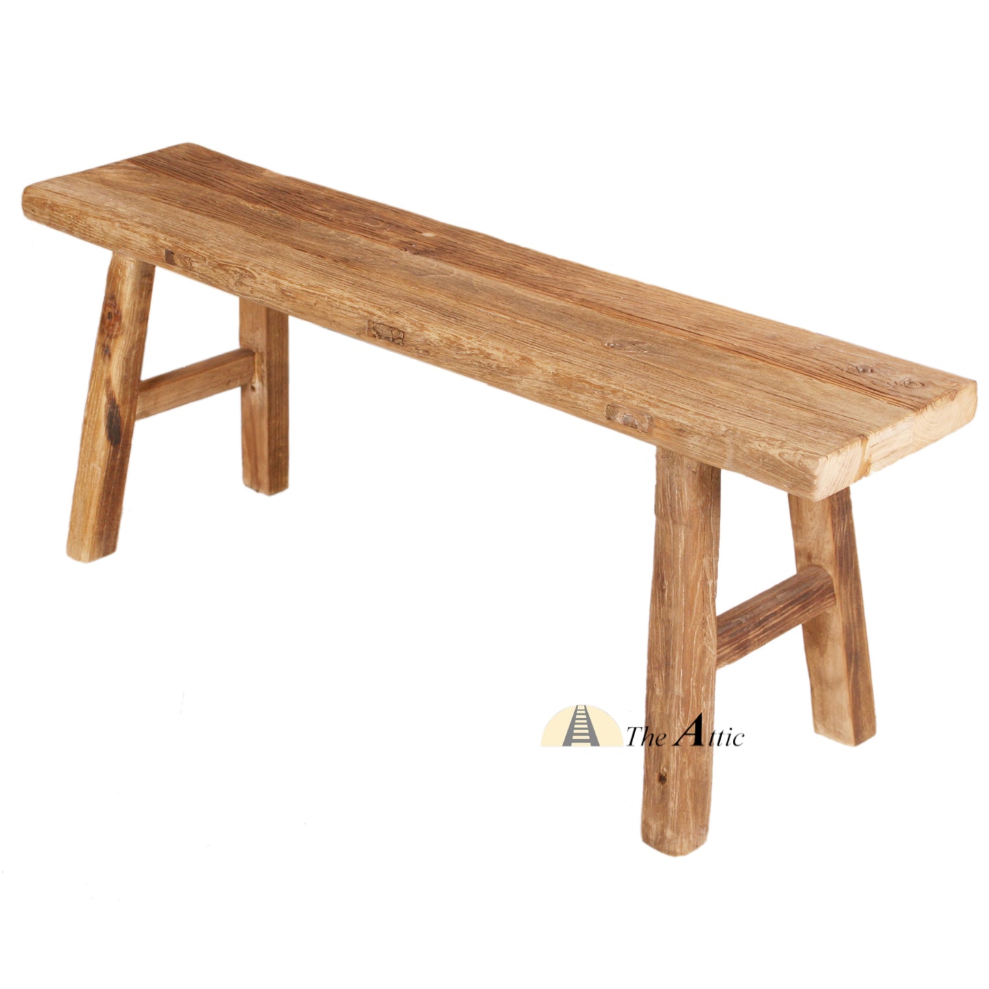 Rustic Reclaimed Wood Bench, 150cm - TheAtticDubai.com