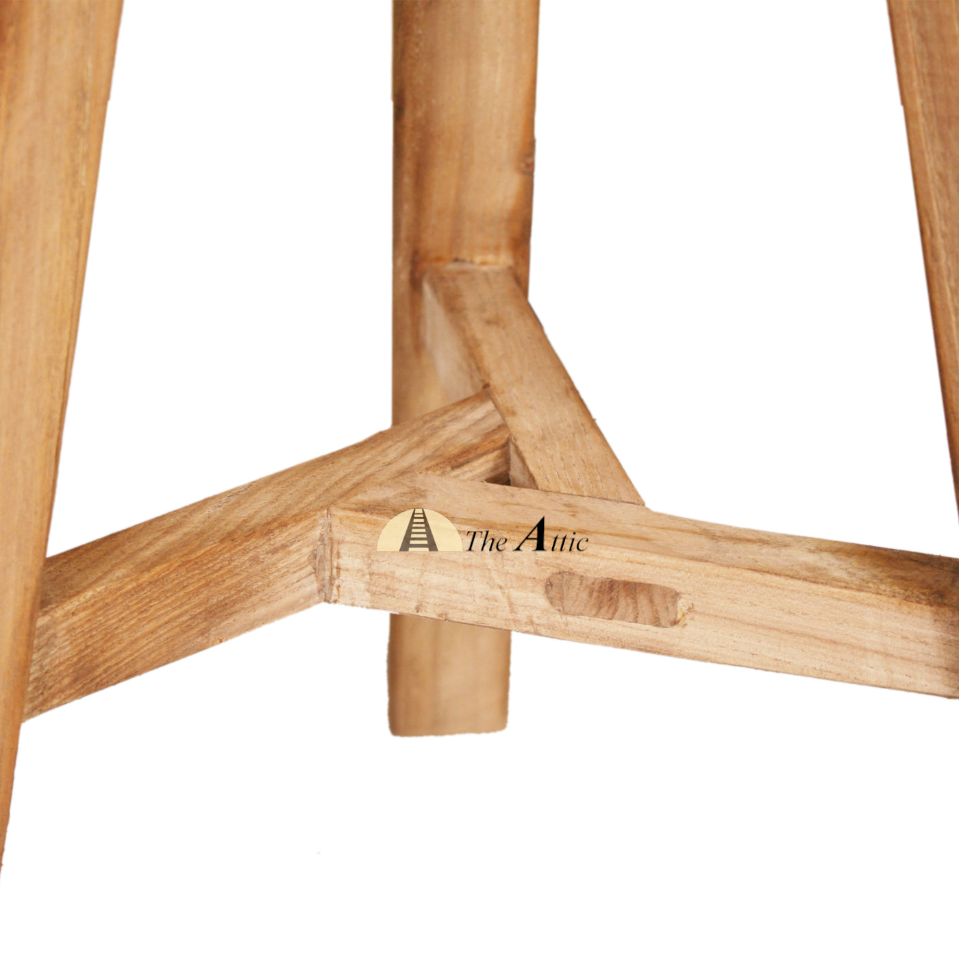 Rustic Reclaimed Wood Round Stool
