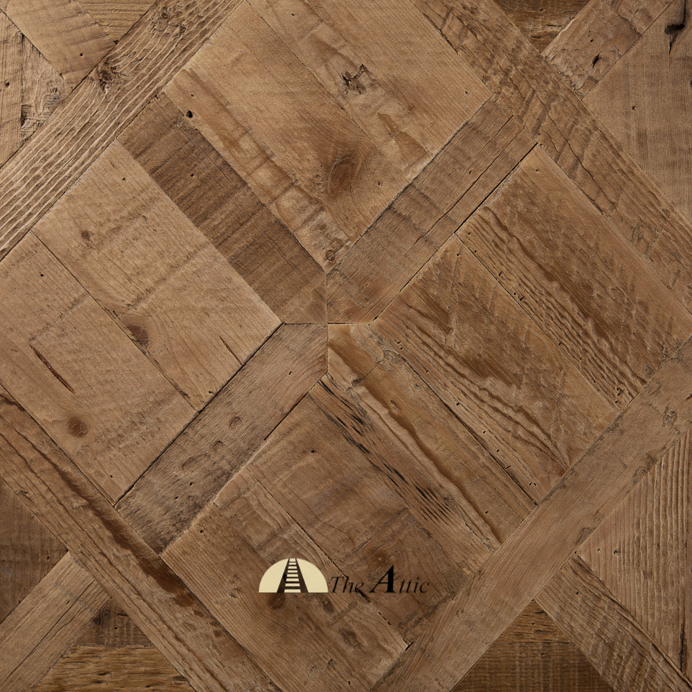 Dallas Parquet Reclaimed Pine Hairpin Coffee Table - The Attic Dubai