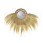 Sasak Half Moon Grass and Seashell Boho Wall Mirror