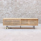Industrial Rustic Solid Wood Sliding Door TV Unit, 200cm