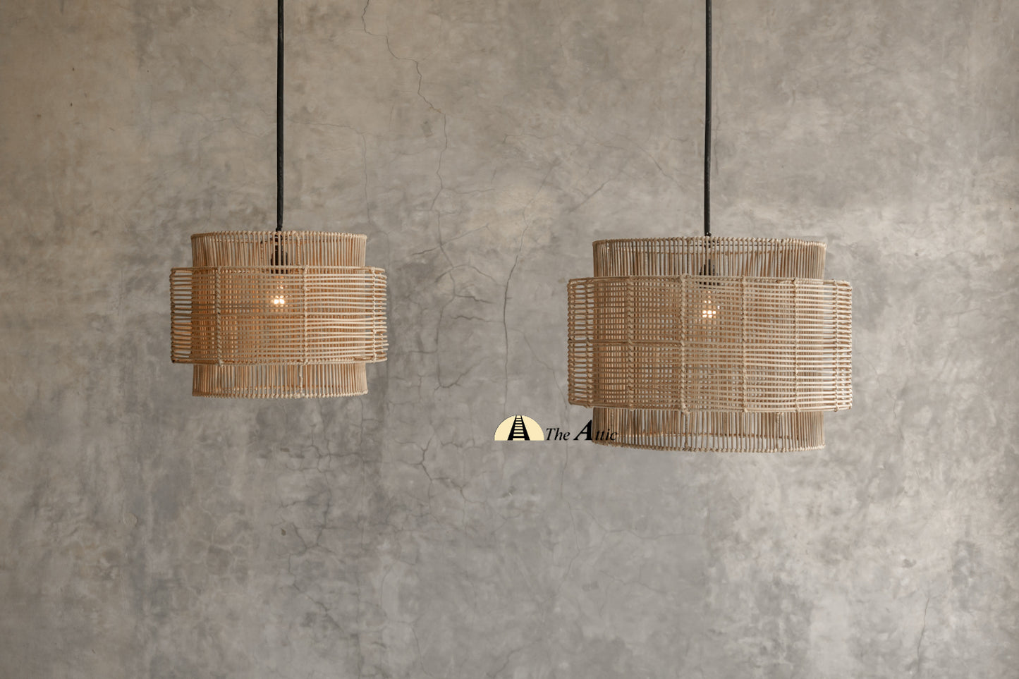 Tunas Rattan Pendant, Hanging Light, Ceiling Lamp, Chandelier, Rattan Furniture - The Attic Dubai