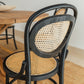 Vincent Dining Chair, Rattan and Beech Wood, Black - The Attic Dubai
