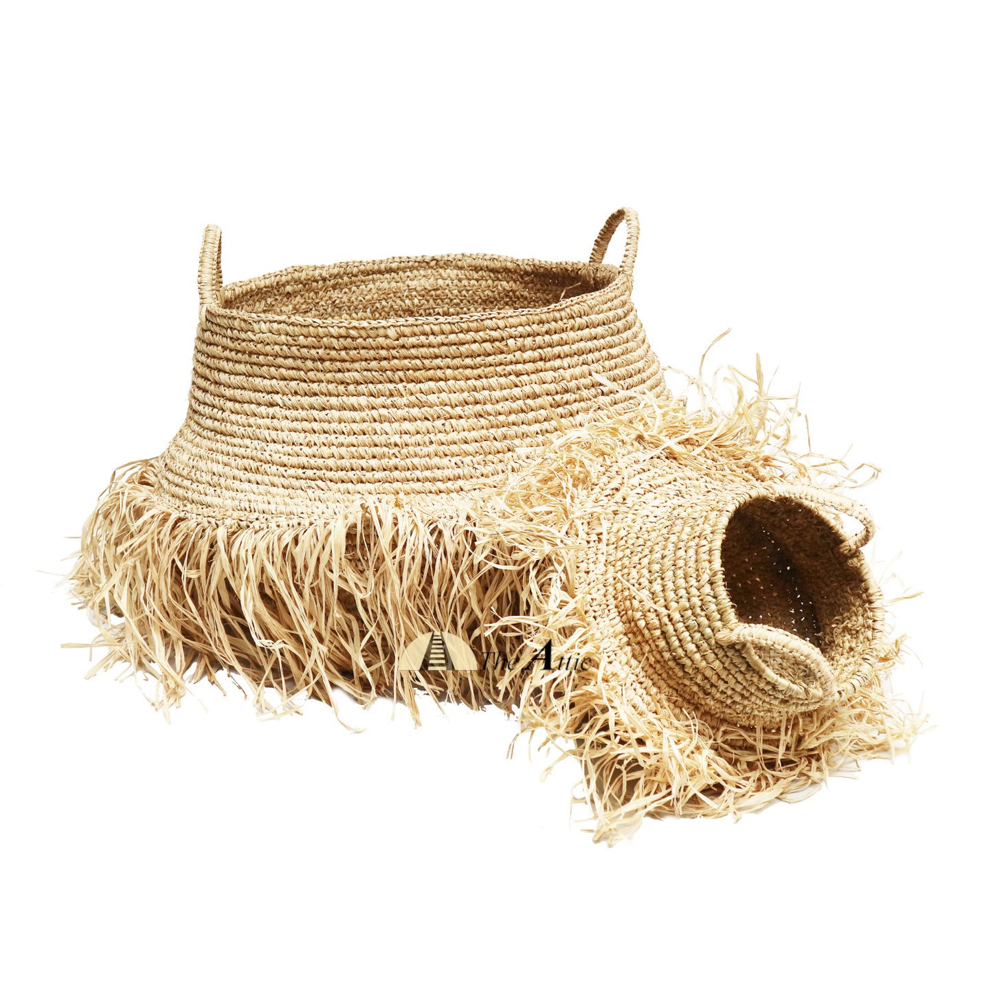 Woven Baskets with Tassels  - theattic-dubai.com