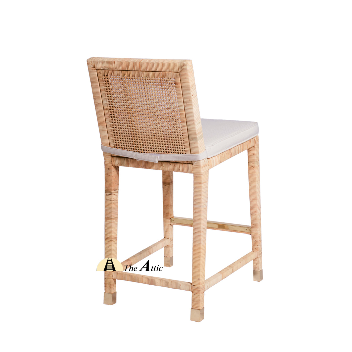 Costa Rattan Bar Counter Chair, Kitchen Island Stool, Rattan Wicker Furniture - The Attic Dubai