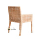Costa Rattan Dining Chair with Wood Frame and Brass Accents, Armchair - The Attic Dubai